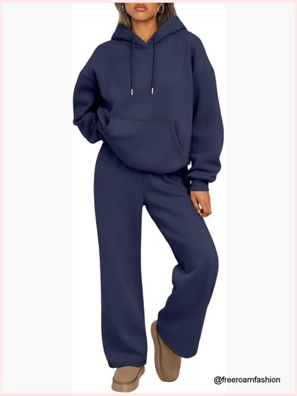Oversized Hoodie & Wide Leg Sweatpants 2 Piece Set Loungewear